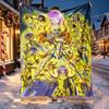 Saint Seiya Pattern Blanket for Home Decoration, Bed, Sofa, Car Travel, Camping, Suitable for All Seasons, Birthday Christmas Gift