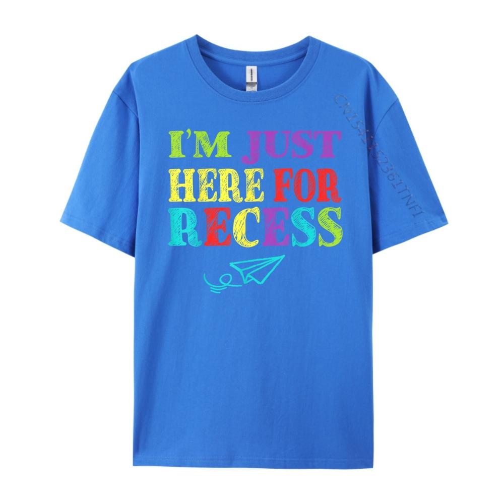 Im Just Here For Recess Funny Back to School Mens TShirts Luxury TShirt