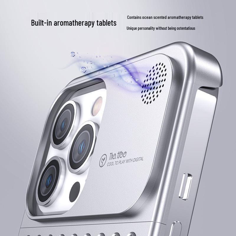 Универсальный металлический чехол-ароматерапия для iPhone 13-15 Pro Max