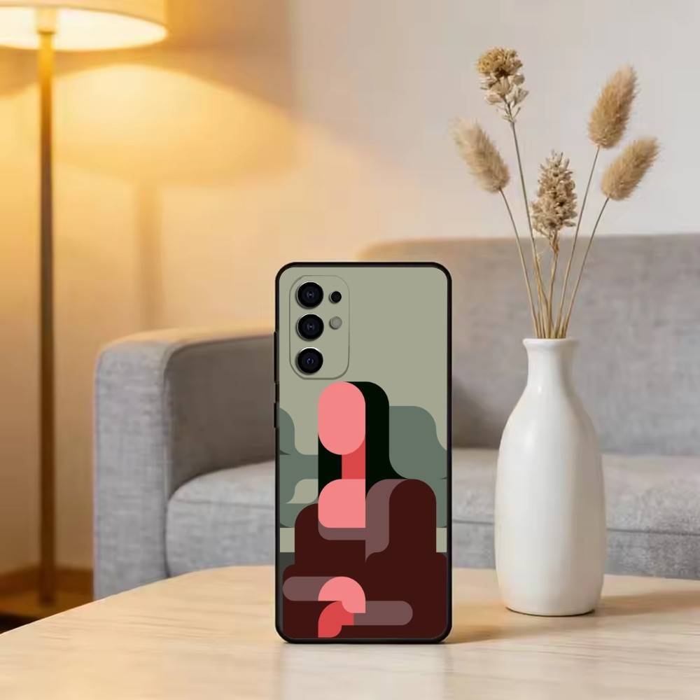 Minimal Bauhaus Pattern Phone Case For Samsung S25,S24,S21,S22,S23,S30,Ultra,S20,Plus,Fe,Lite,Note,10,Black Cover