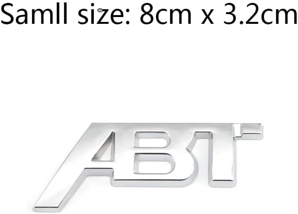 2pcs 3D Metal ABT Car Sticker Car Rear Trunk Letter Logo Badge For A4 A3 A5 A7 A7 Q3 Q7 Q5 TT RS6 RS3 Accessories
