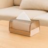 Spring Support Napkin Holder Luxury Design Paper Box Portable Clear Tissue Box  Office