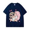 Singer Feid and Karol G Cartoon Graphic T Shirts Summer Trend Hip Hop Short Sleeve T-shirt Unisex Fashion Casual Loose T-shirts