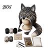 Craft Gifts for Adults Animal Hat Crochet Kit, Fantasy Hood DIY Cute Ergonomic Tool Set Unicorn Fox Frog Earflap Crafting Kit Teens Beginners