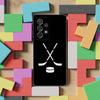 Телефон с арт-дизайном по хоккею на льду для Samsung S25, S10, S20, S10, S21, S9, S24, S23, Ultra, FE, Plus, Lite, Мягкий силиконовый черный чехол