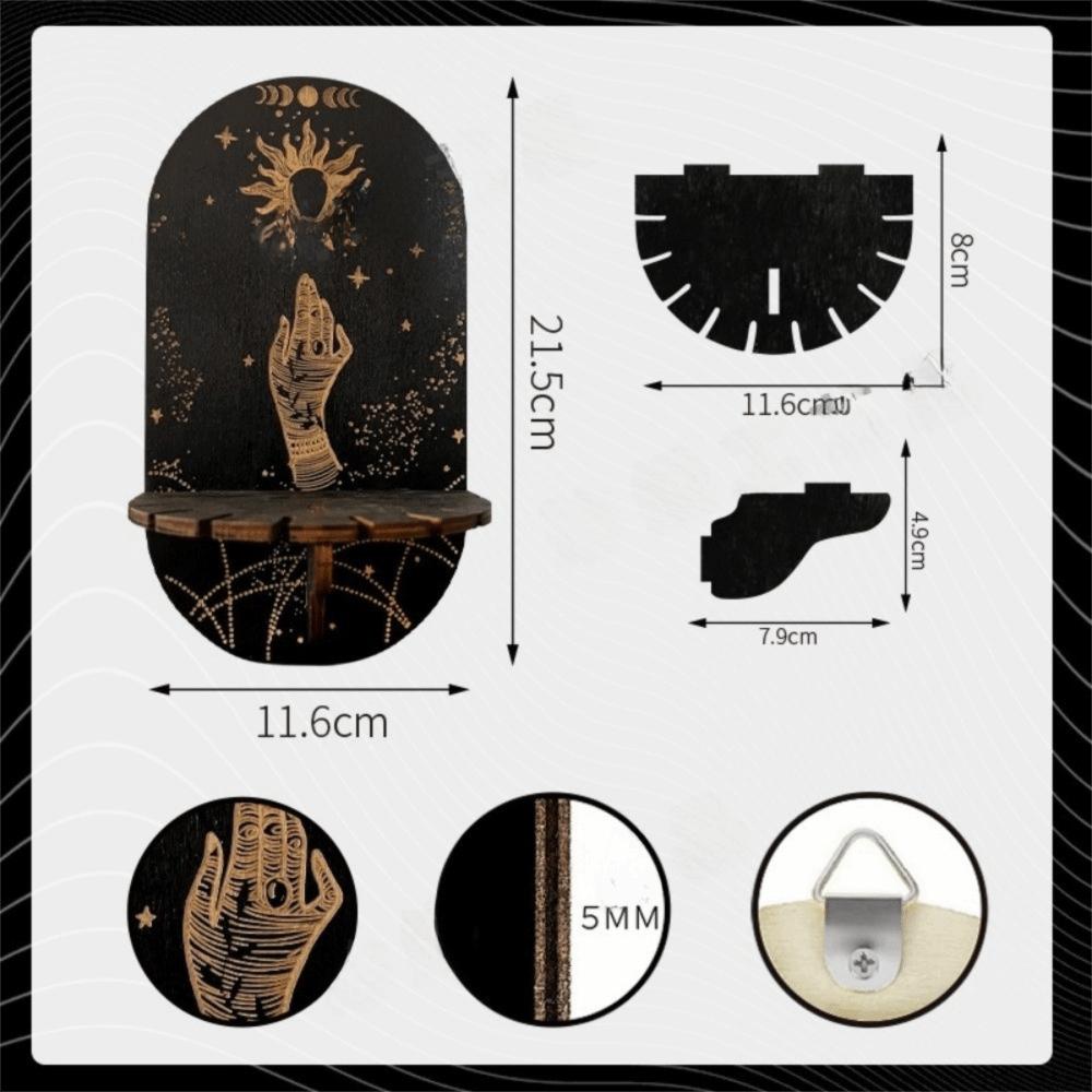 Butterfly Wall Mounted Shelf Wooden Wall Display Stand Wall Storage Rack Spiritual Home