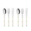Saber Bistro Teaspoon + Cake Fork + Butter Spreader Set, Ivory, 2p Teaspoon + 2p Cake Fork + 2p Butter Spreader, Korean Popular Tableware