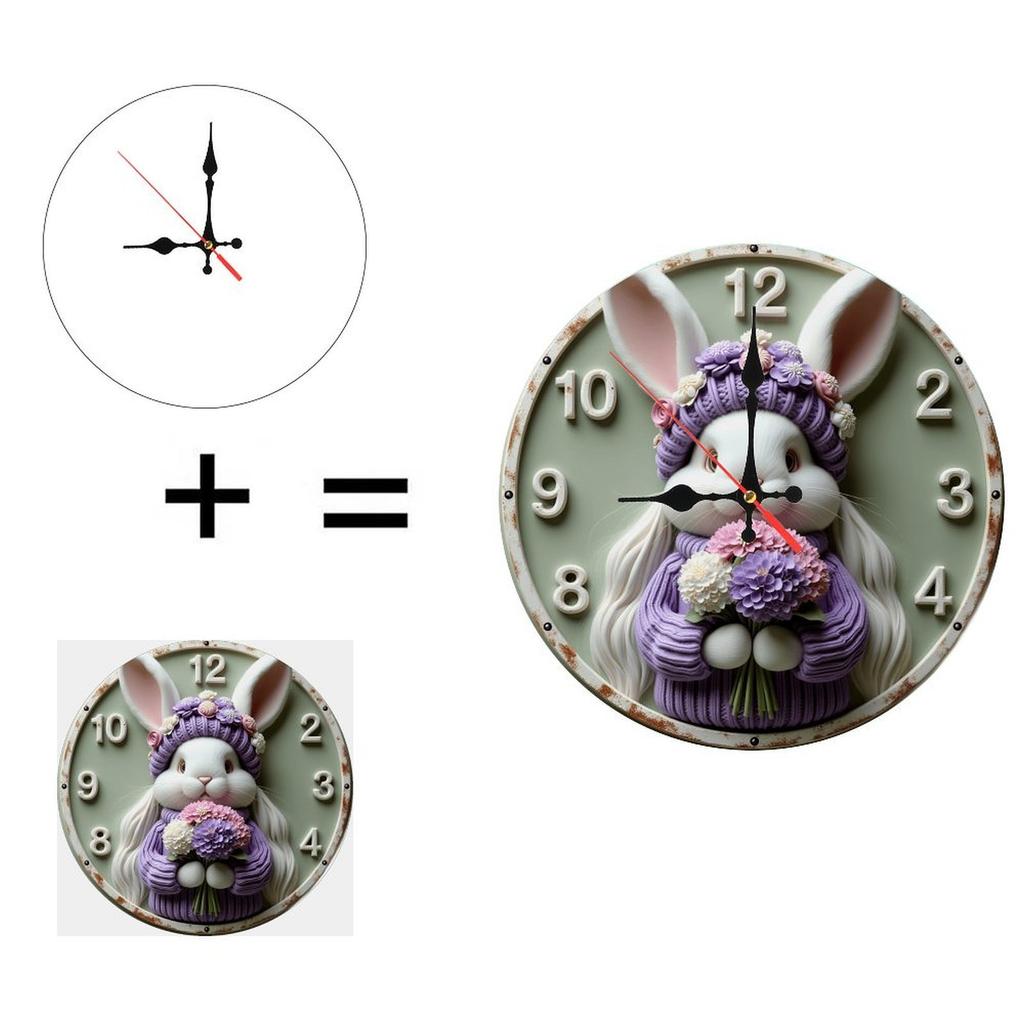 High-Torque 25x25cm Wood Wall Clock for Longer Clock Hands