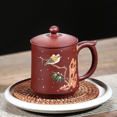 Ручная чайная чашка из исинской глины с ситечком