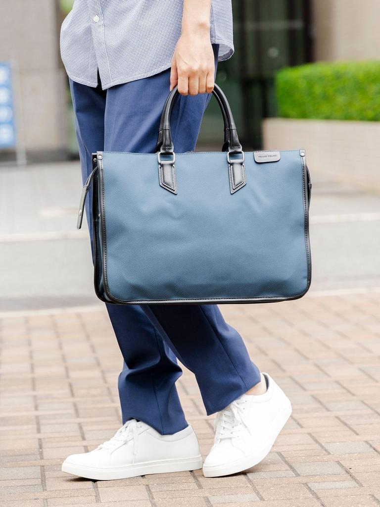 Сумка Campus Bag из нейлона и кожи, сумка-бриф ТЕМНО-СИНИЙ [Beams Heart] Мужская -