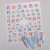 1pc 5D Ocean Dolphins Jelly Nail Art Sticker Jellyfish Shells Self-Adhesive Nail Decals for Nails DIY Manicure Decoration