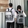 Прозрачный рюкзак ПВХ рюкзак Женский рюкзак большой вместимости Мужская новая студенческая сумка Водонепроницаемая простая дорожная сумка для хранения