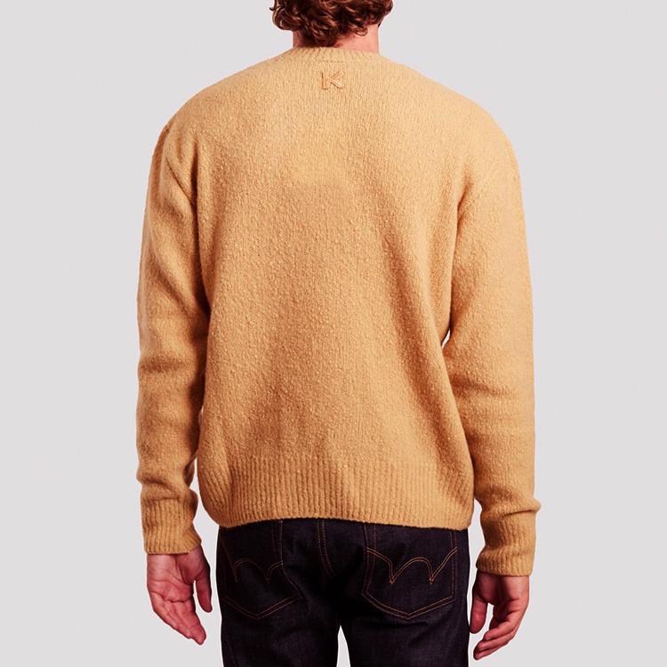 KENZO FW20 Wool Sweaters Knitwear Men's Beige Yellow FA65PU5013AE-11