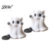 Spooky Desktop Decorations Halloween Ghost Cat Statue, Cute Figurine, Cartoon Unique Home Decor Accents Decoration for Office Small PVC Figurines