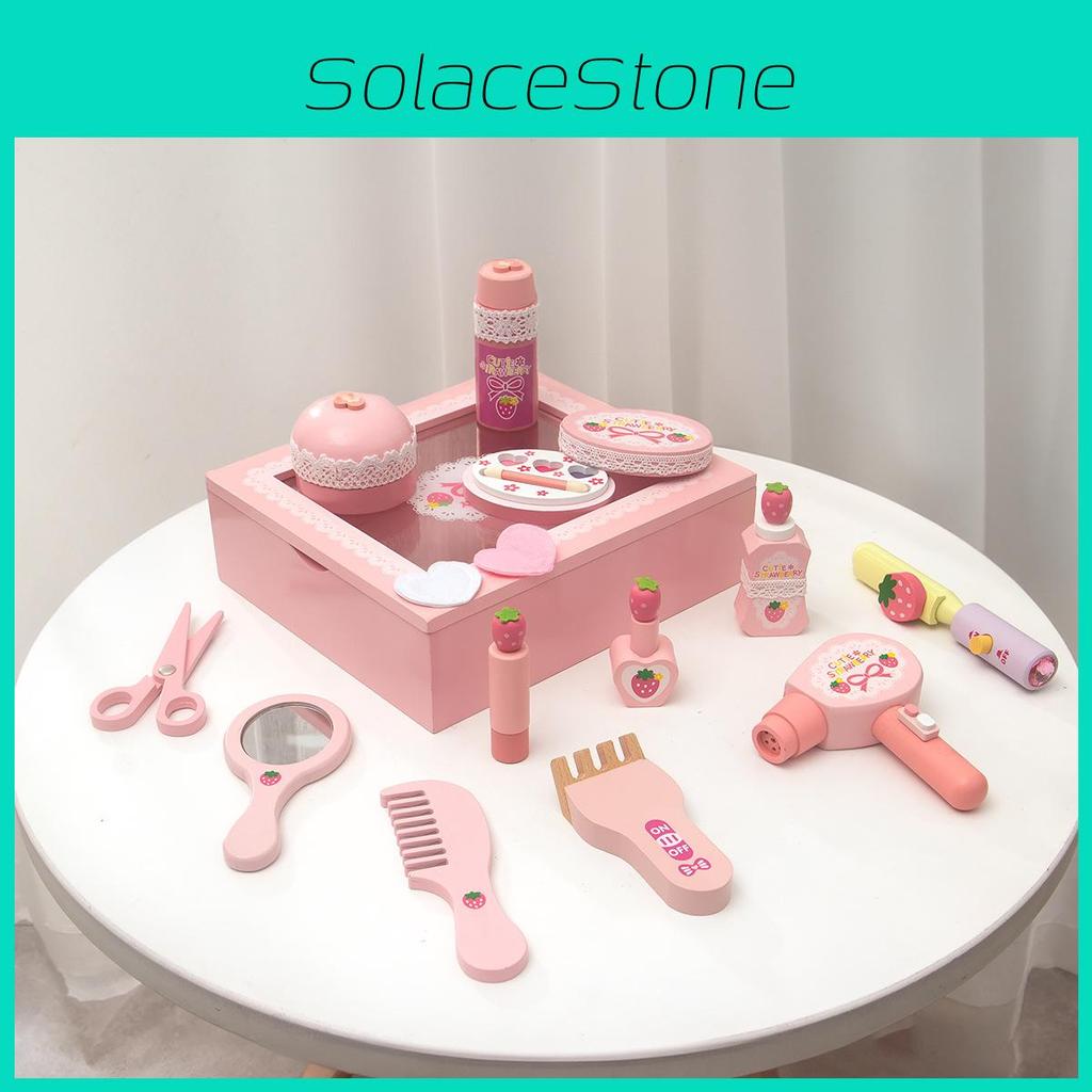 Игра Деревянная Косметичка Розовый Дизайн Детские Развивающие Игрушки Подарок