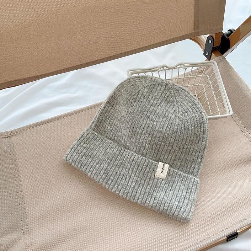 Versatile Children's Knitted Hat with Wool Baby Wool Hat Boys and Girls Autumn and Winter Warm Fashion Pullover Hat