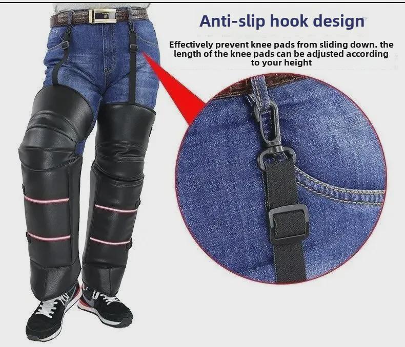 Утолщенные ветрозащитные зимние наколенники для мотоциклов и электровелосипедов, мужские и женские леггинсы для езды в холодную погоду