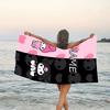 1pc Sanrio8 Beach Towel with Custom Name, Beach/Swimming/Bath/Picnic/Camping Towel, Suitable for Seaside Beaches