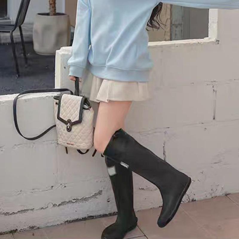 Winter New Outdoor Camping Long Knight Boots Women's Knee Water Shoes Waterproof and Non-slip Rain Boots