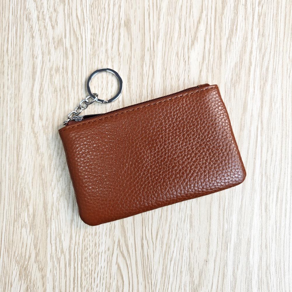 Кожаный кошелек для монет и ключница из коровьей кожи высшего качества - Мини-кошелек и визитница
