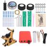 Complete Tattoo Kit Tattoo Power Supply 10 Wrap Liner Coil Tattoo Machine for Beginners 90‑265VUS