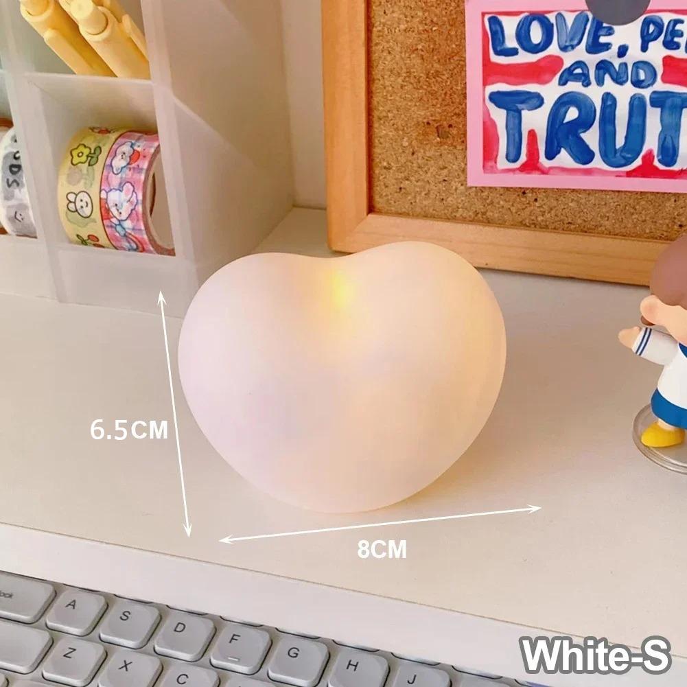 3D Love Heart LED Lamp AAA Battery Powered Wedding Birthday Cake Ornament Birthday Gift Christmas Home Ambient Gift Decoration