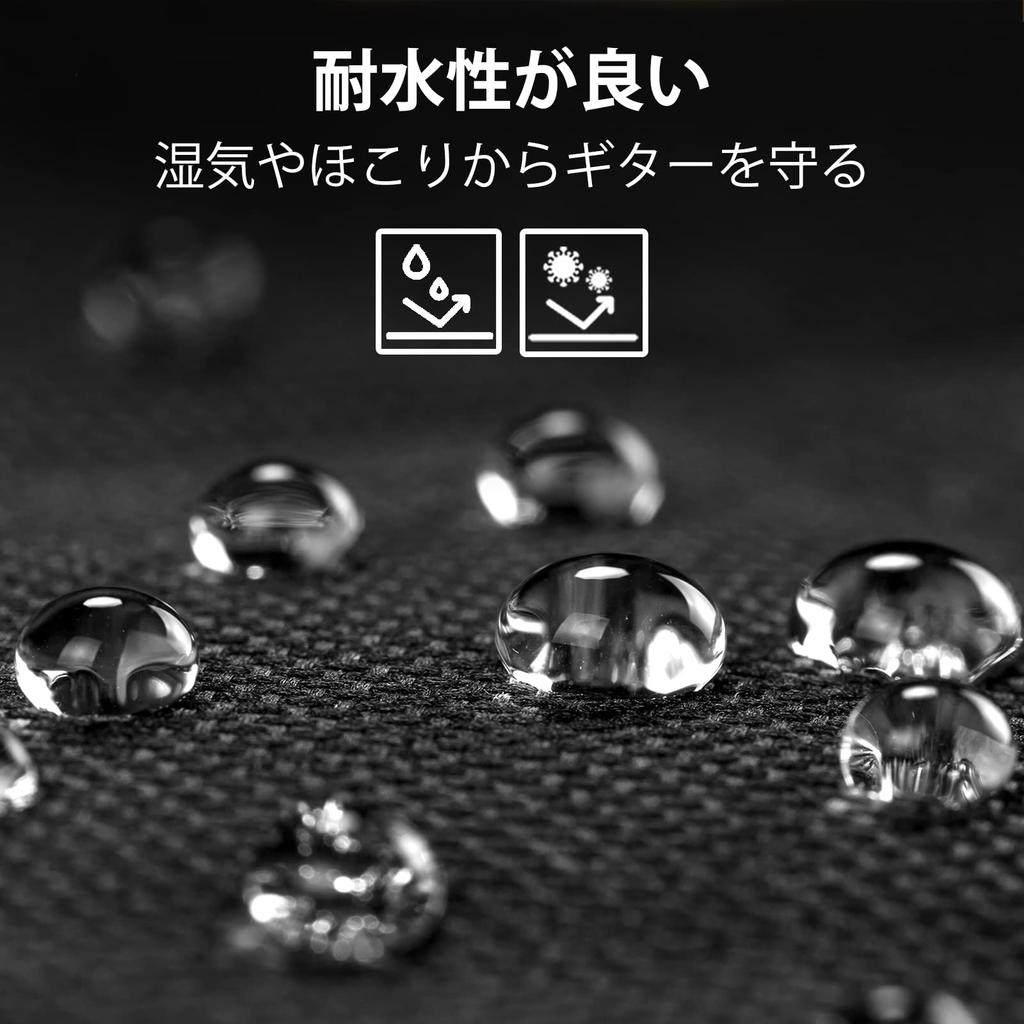 CAHAYA Electric Guitar Case, Soft Case, Easy Version, Lightweight, 8mm Sponge, Shoulder Strap, Handbag, Large Capacity Pocket, Easy To Carry, Black