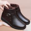 Middle-aged Shoes Winter Soft-soled Non-slip Cotton Boots Thickened and Velvet Short Boots Women's Elderly Thermal Shoes Cotton Shoes