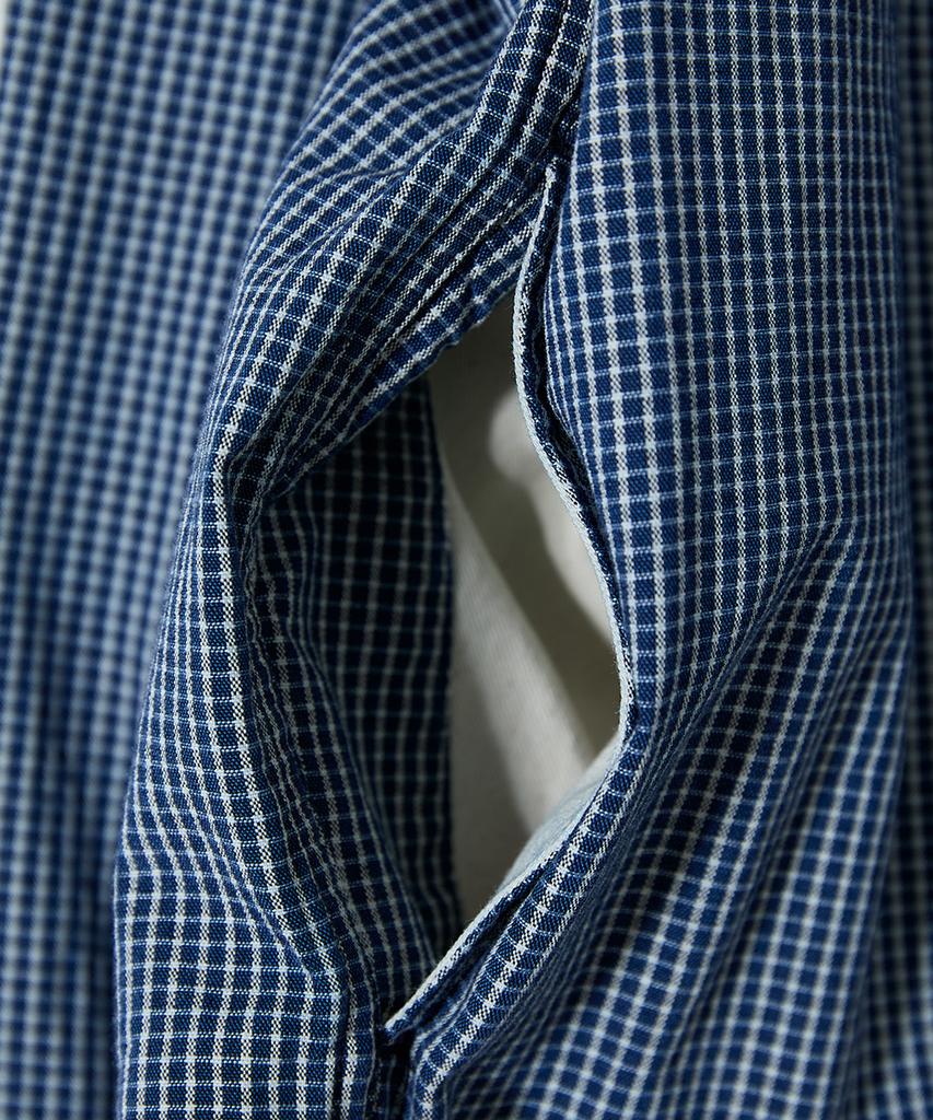 Horlisun Liverty Denim Check Jacket Navy