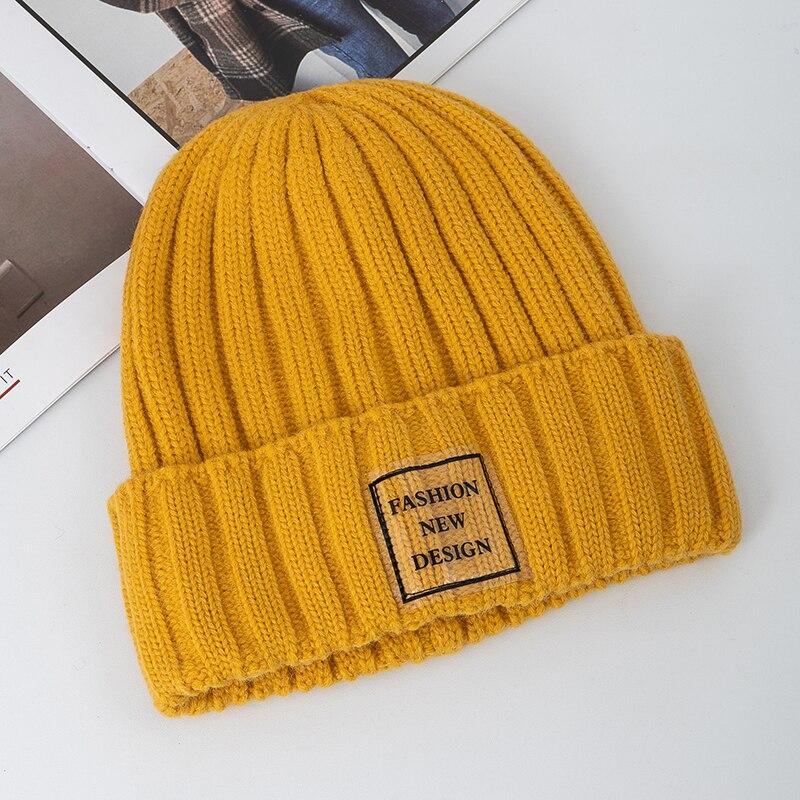 Новые женские зимние шапки, модные теплые Kpop Steetwear, шапка-бини, женские повседневные зимние вязаные шапки с прозрачной этикеткой