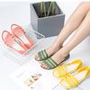 Open-Toed Slides Shoes For Women Summer Flat Sandals Candy Color Casual Beach Outdoot Female Ladies Jelly Slippers 2024