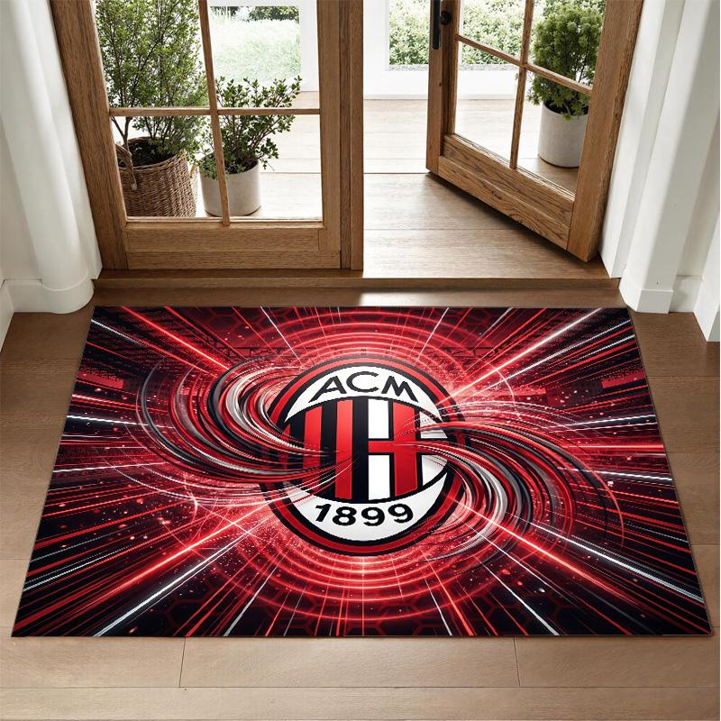 Ковер из хрустального велюра в дизайне AC Milan, мягкий декоративный коврик для прихожей спальни