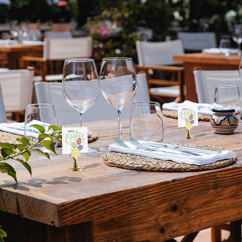 WTEMPO Table Card Holders Place Card Holders Ideal for Photos Signs Memo Notes Perfect for Weddings Restaurants Birthdays New Year Party