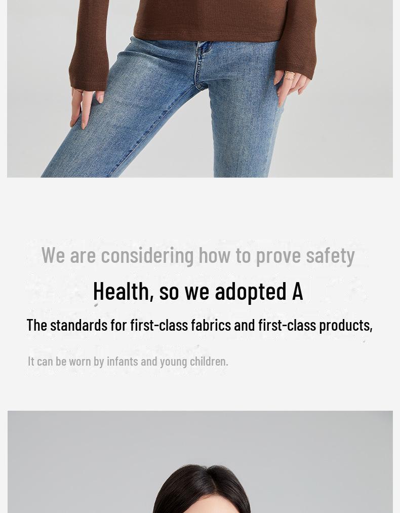 Women's Slim-Fit Mid-Neck Woolen Long-Sleeve Top - Warm German Fleece for Autumn and Winter