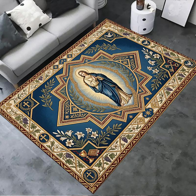 2025 New The Holy Mother Carpet Rug for Living Room Bedroom Home Sofa Decoration,Kids play Non-slip Floor Mat09