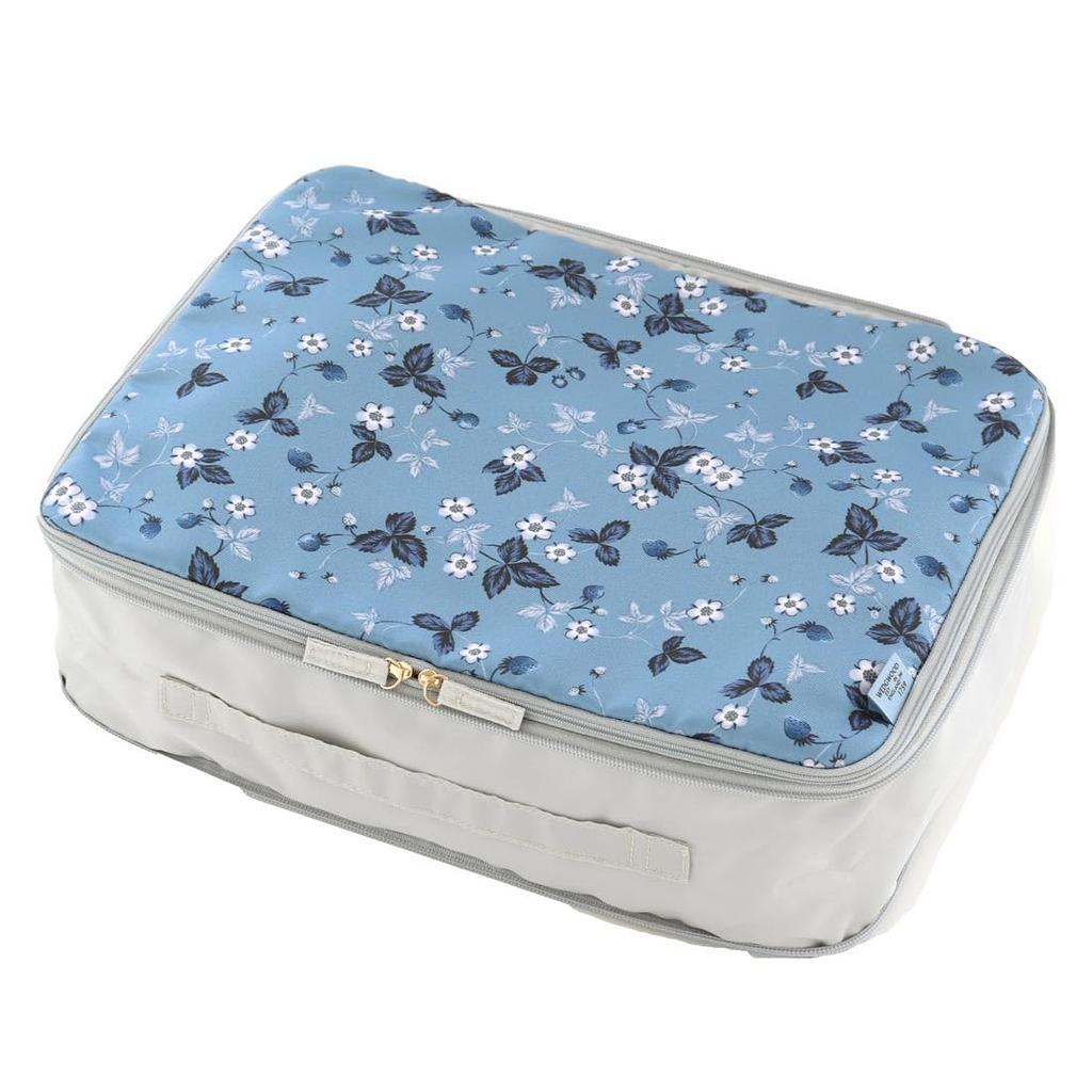 Wedgwood Large Storage/Travel Pouch (2-3 Nights), with Compression Zipper, Strawberry and Ink Blue (Blue), Women's, 001254-0001-01