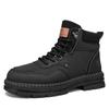2024 Winter Men Boots Casual Shoes Leather Outdoor Platform Walking Fashion Luxury Designer Work High Top Ankle Sneakers Cowboy
