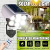 Outdoor Solar LED Light Motion Sensor Waterproof Solar Energy Wall Lamp With Remote Control Courtyard Garage Secure Street Light