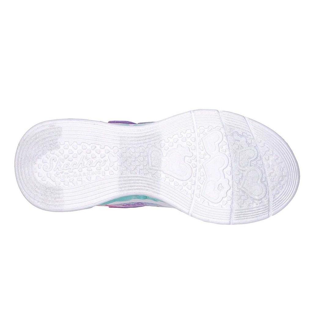 Skechers Girls Flutter Heart Light Up Flat Trainers