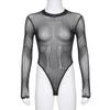 Прозрачный комбинезон с открытой спиной, прозрачный, женский, однотонный, черный, футболка, летняя, элегантная, сексуальная, уличная одежда