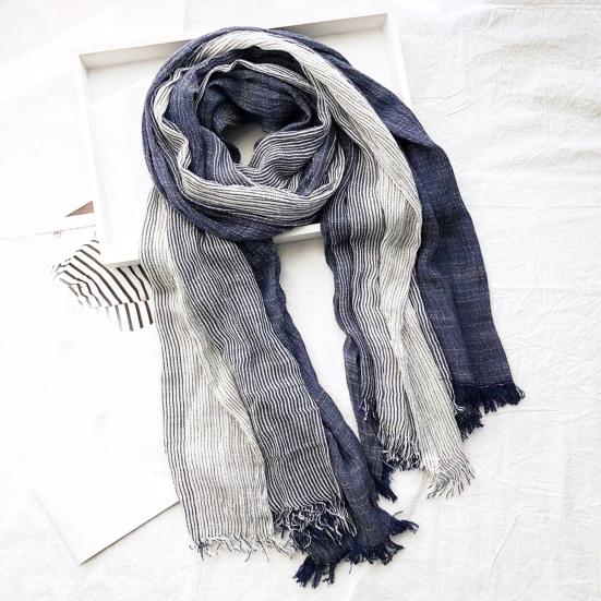 Женский шарф в стиле пэчворк с цветной отделкой из кисточек, шаль с морщинами, мягкий, удобный, терморегулирующий шарф, аксессуар для одежды