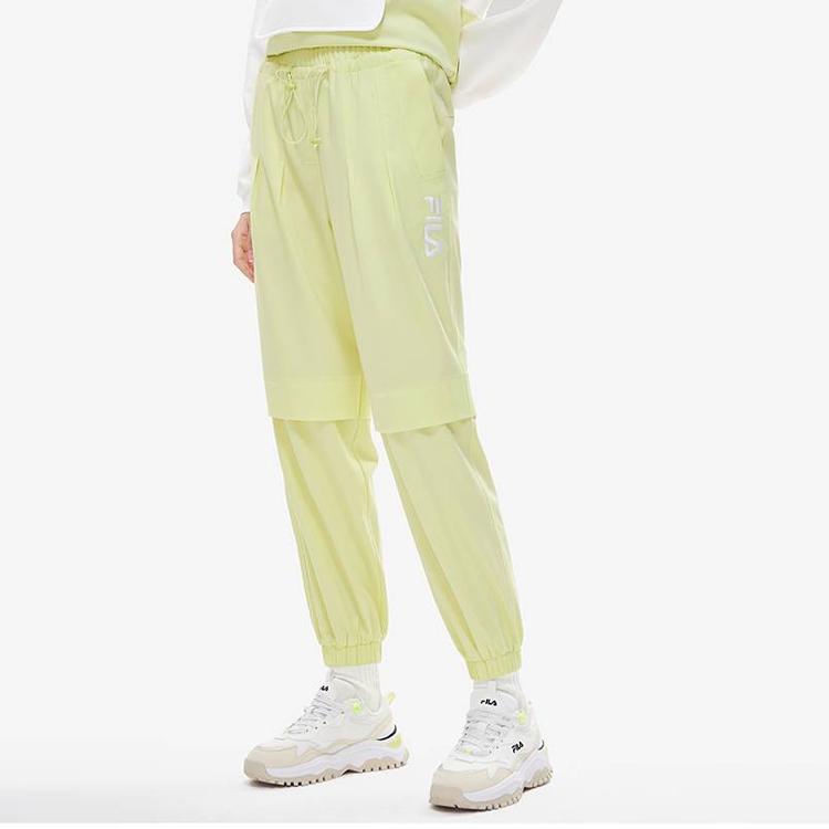New FILA Casual Pants Women's Cyan Yellow F11W219801FYE