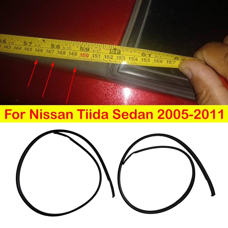 Для Nissan Tiida 2005-2011 Седан 73852-ED400 73853-ED400 152 см Автомобильные Резиновые Уплотнительные Накладки на Стойки Крыши