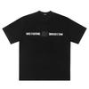 Streetwear Loose Fit Cotton T-Shirt With 3D Silicone Letter Print Leather Patch Decor Casual Short Sleeve Tee Men