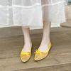 Модные новые летние женские туфли на плоской подошве с острым носком и мягкой подошвой, модные легкие элегантные удобные туфли на плоской подошве с бантом для женщин