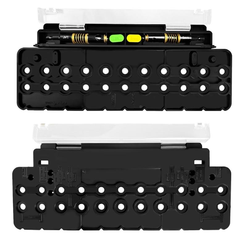 1/4Inch and 5mm Shelf Pin Drilling Jig Hinge Drilling Guide Template Tool Builtin Storage Compartment for Bit and Pin