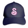 Bubble Pink Letter S Monogram Initial Alphabet Baseball Cap Men Women Casual Summer Sport Sun Cap
