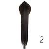 LISI HIAR Women Long Straight Ponytail Hair Wig Red Wine Blond Light Grey Black Synthetic Fiber Hair Extensions Party Time Daily Use