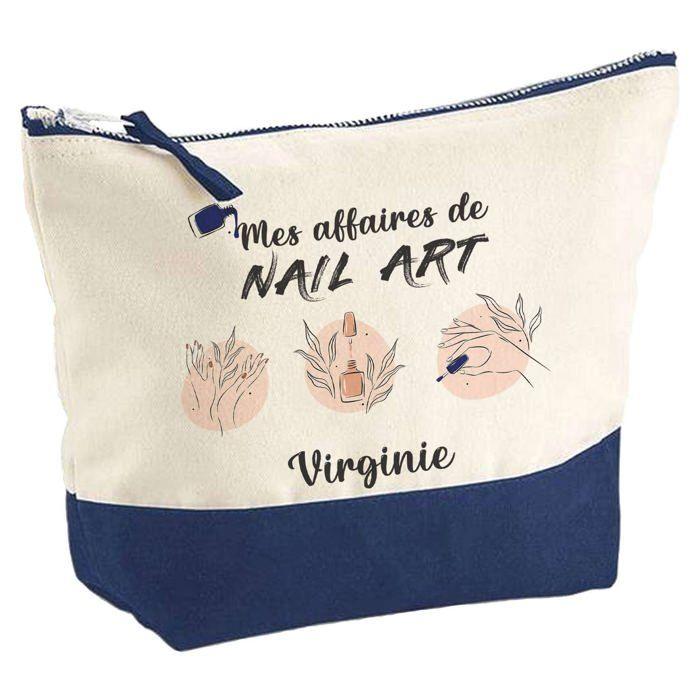 Trousse de maquillage - PLANETEE - Affaires de Nail Art Virginie - Grand format - Impression HD - Coton, fabriquée en France