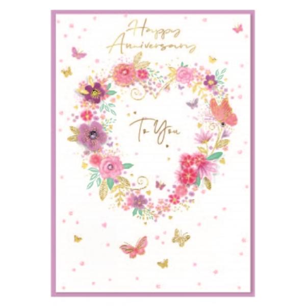 Simon Elvin Isabel Garden Anniversary Greetings Card (Pack of 6)